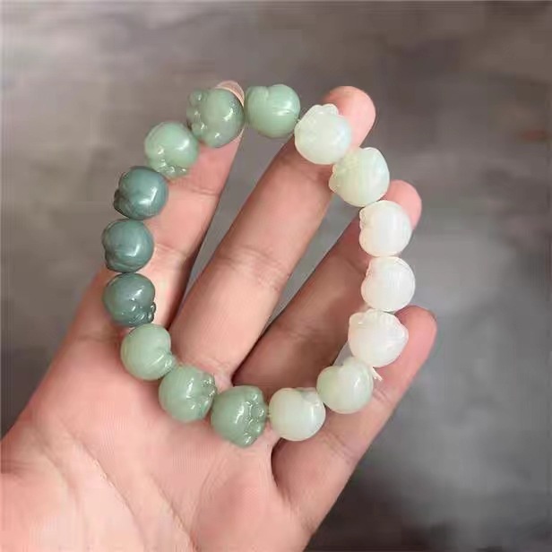 Super Cute~Fat Huhu Gradien Kitten Claw Beaded Bracelet Perempuan2023Gaya Baru Lembut Jari Siswa Perempuan Piring Bermain