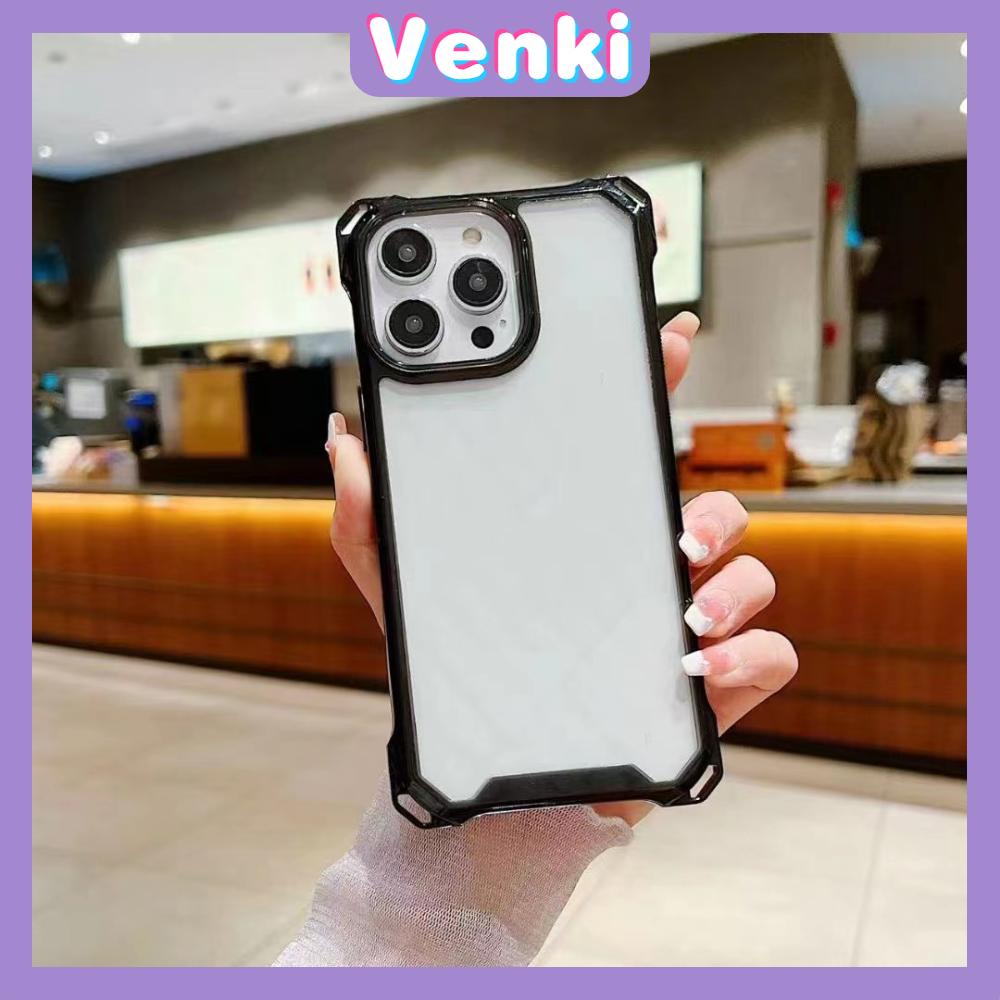 VENKI - Untuk iPhone 11 Case Polos Case Empat Sudut Lanyard Shockproof Protector dengan Lanyard Gelang Bening Akrilik Kompatibel dengan iPhone 14 Pro Max 13 Pro Max iPhone 12 Pro Max XR