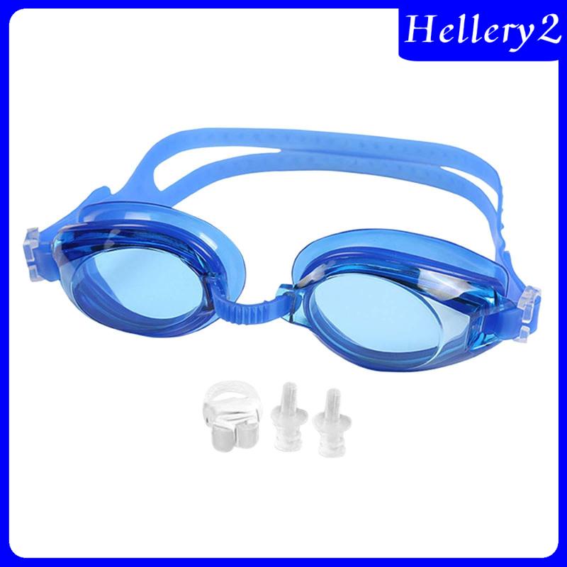 [Hellery2] Kacamata Renang Dewasa Tali Silikon Lembut Nyaman Anti Fog Swim Goggles