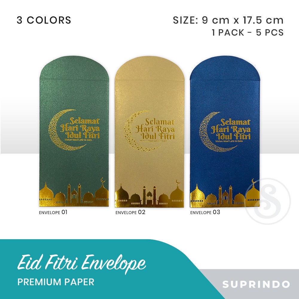 

Amplop Selamat Hari Raya Idul FItri 9 x 17.5 cm