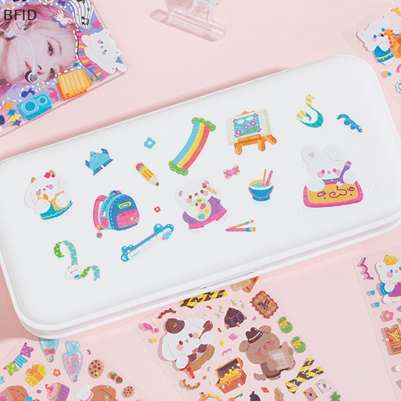 [BFID] Kawaii Laser Goo Card Sticker DIY Scrapbook Stiker Dekorasi Foto Untuk Jurnal Diary Album Card Making DIY Arts [ID]