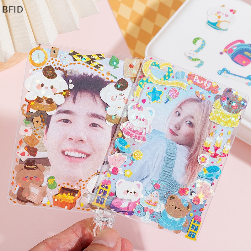 [BFID] Kawaii Laser Goo Card Sticker DIY Scrapbook Stiker Dekorasi Foto Untuk Jurnal Diary Album Card Making DIY Arts [ID]