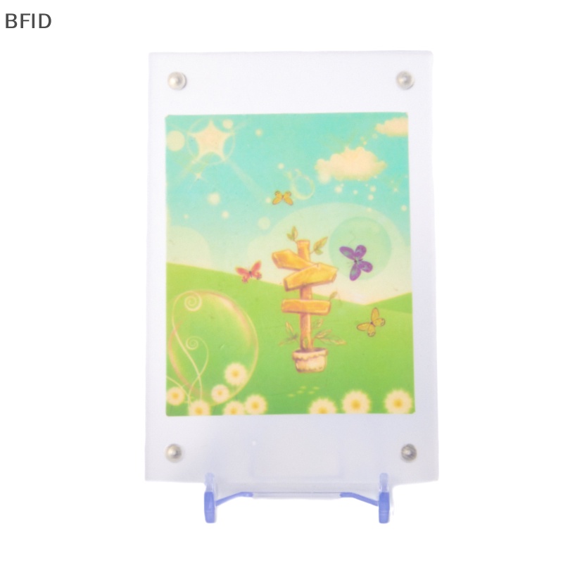 [BFID] Photocard Display Stationery Bingkai Foto Akrilik Transparan Display Stand Dekorasi Album Stand Pajangan Kecil [ID]