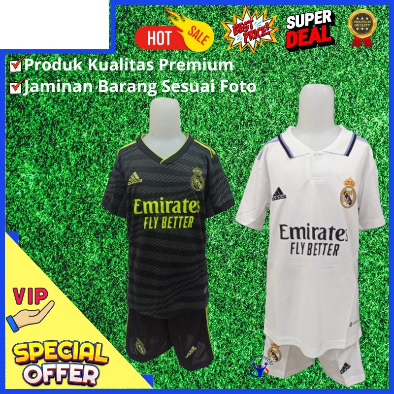 (jerseyolahraga) Kaos Bola Anak Madrid Grade Ori 2022 / Stelan Jersey Kaos Bola Anak Madrid / Baju B