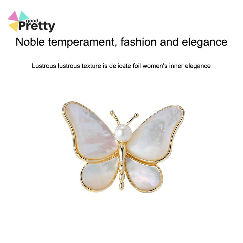Bros kupu-kupu mutiara untuk wanita,Temperamen fashion kelas atas,Aksesori setelan