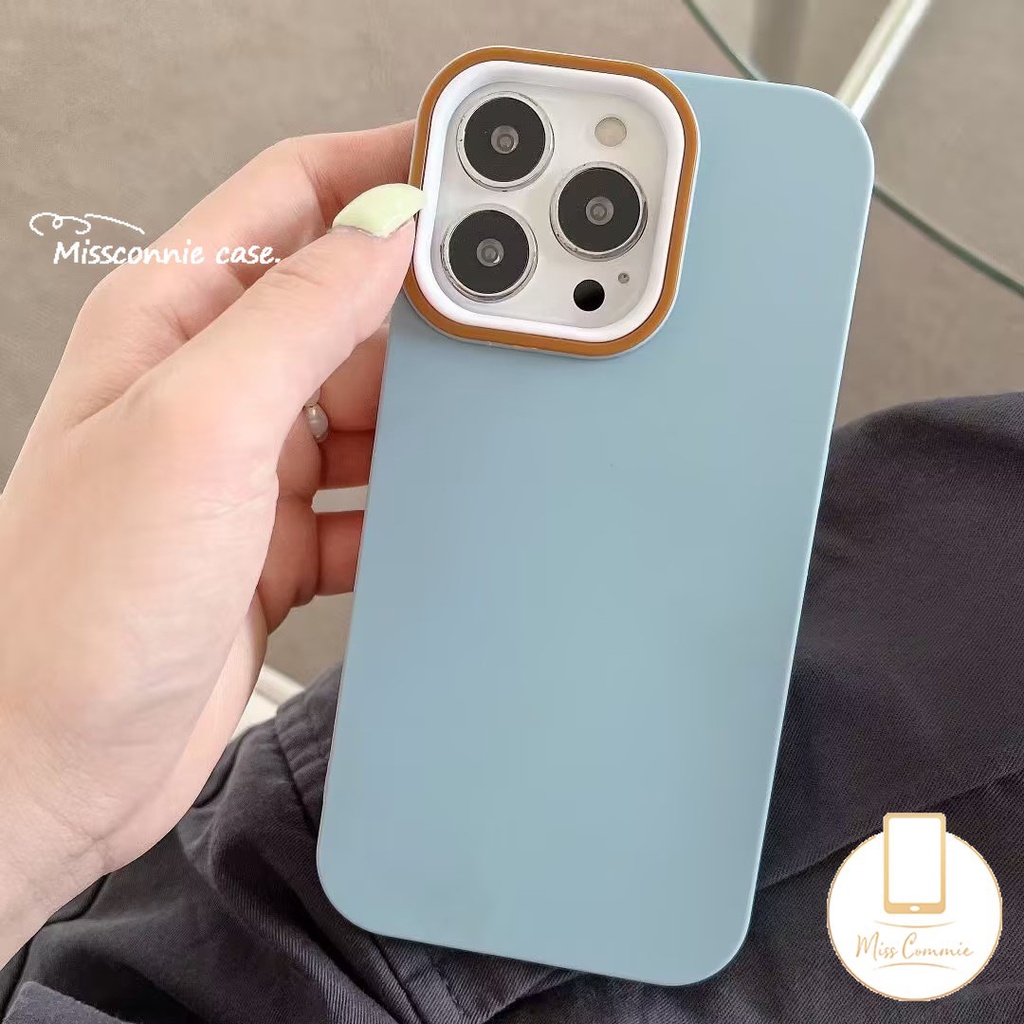 INS Macaron Candy Color Case Compatible for IPhone 11 14 13 12 Pro Max 7Plus XR 8Plus 6 6S 7 8 Plus X XS MAX SE 2020 Simple Solid Color Luxury Thicken Shockproof Cover