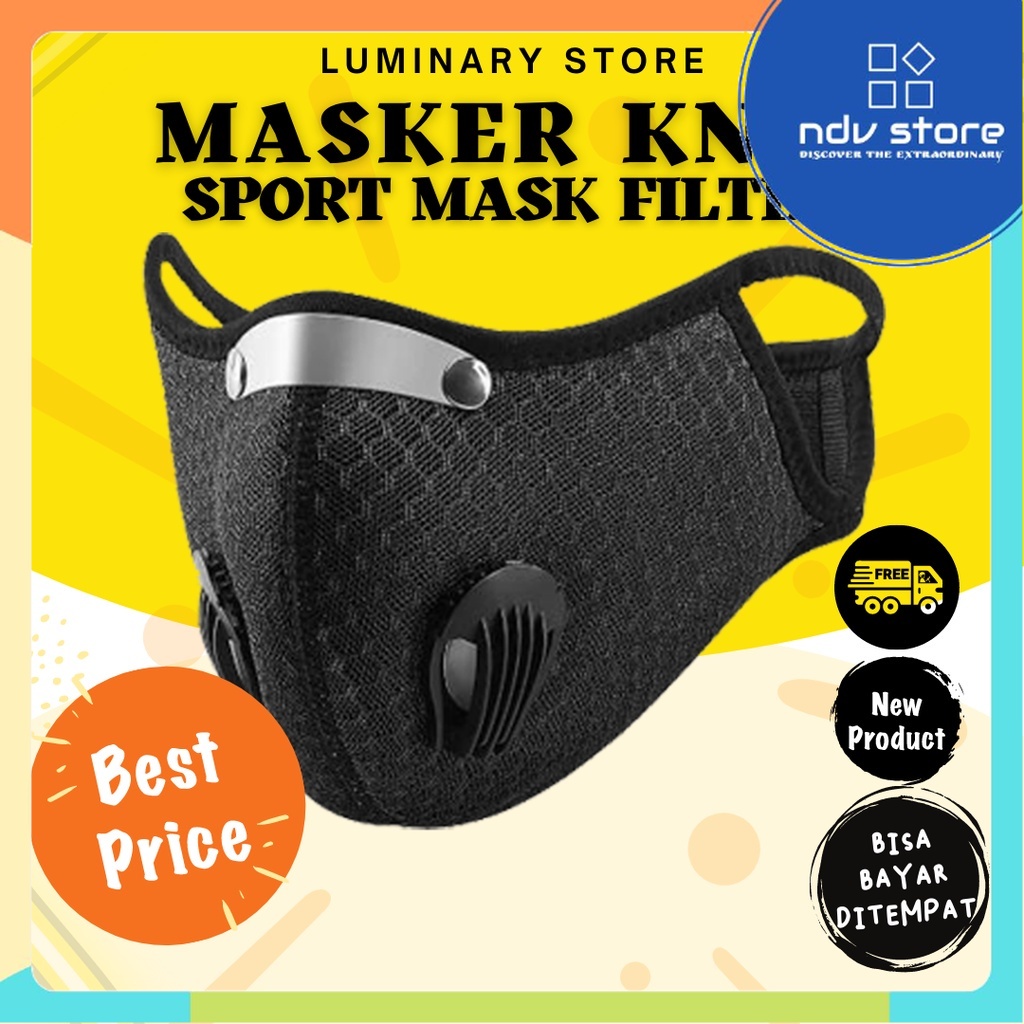 ndvstore - Masker KN95 Sport Mask Filter Carbon Masker Kesehatan Masker Kain Motif Masker Brukat Mur