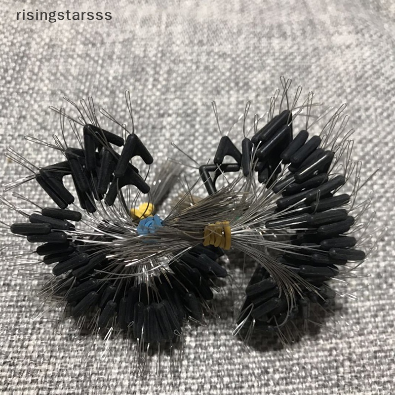 Outdoor 50pcs Double Hooks Kontaktor Device Line Bifurcation Ruang Delapan Tipe Space Bean Line Putar Alat Memancing Aksesoris Baru