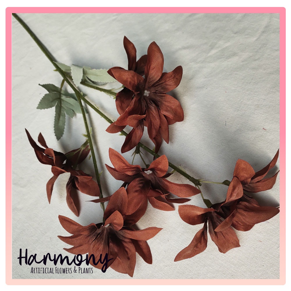 bunga artificial dekorasi lily casablanca panjang plastik palsu hiasan cantik