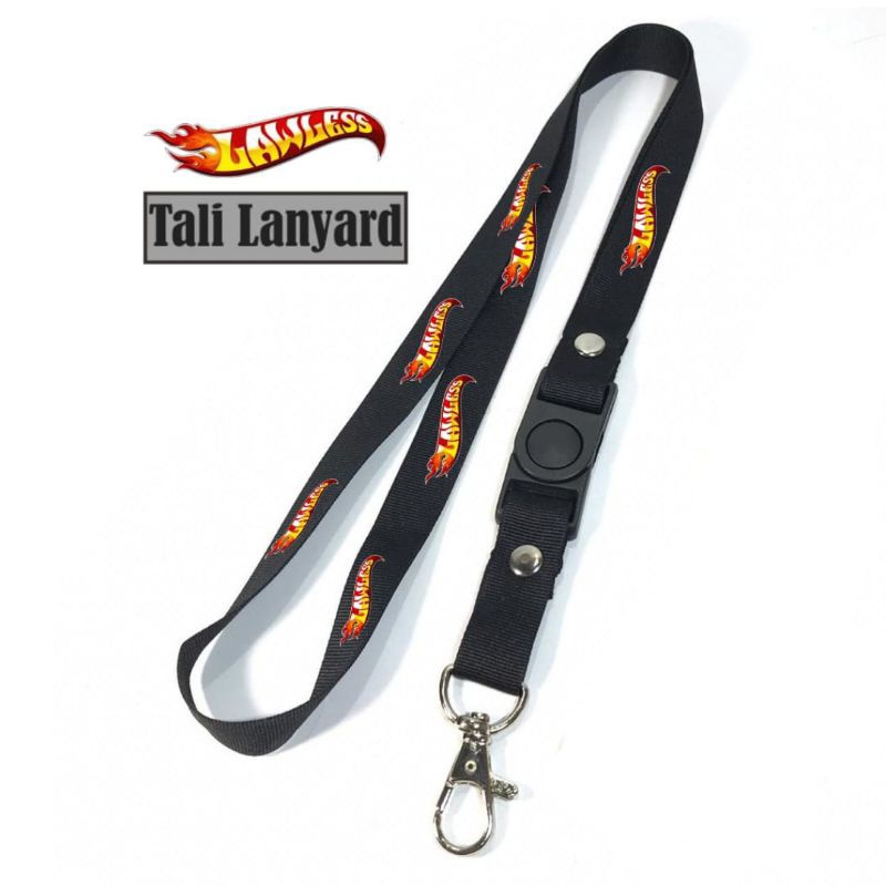 lanyard LAWLESS tali lanyard DISTRO gantungan kunci name tag id card kartu nama / tali lanyard gantu