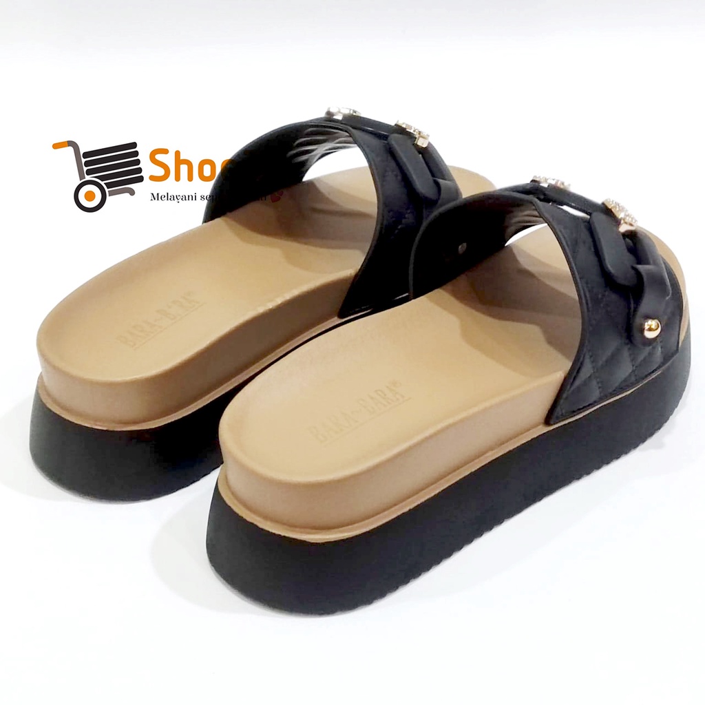 BARA-BARA 219 V-9TT SIZE 36-40 ORIGINAL | Sandal Wedges Selop Jelly Wanita | Sendal Kokop Impor