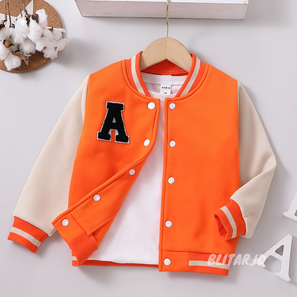Jaket Baseball Varsity Anak Laki Laki Perempuan Jacket Sweater Terbaru Umur Usia 1 2 3 4 5 6 7 8 9 1