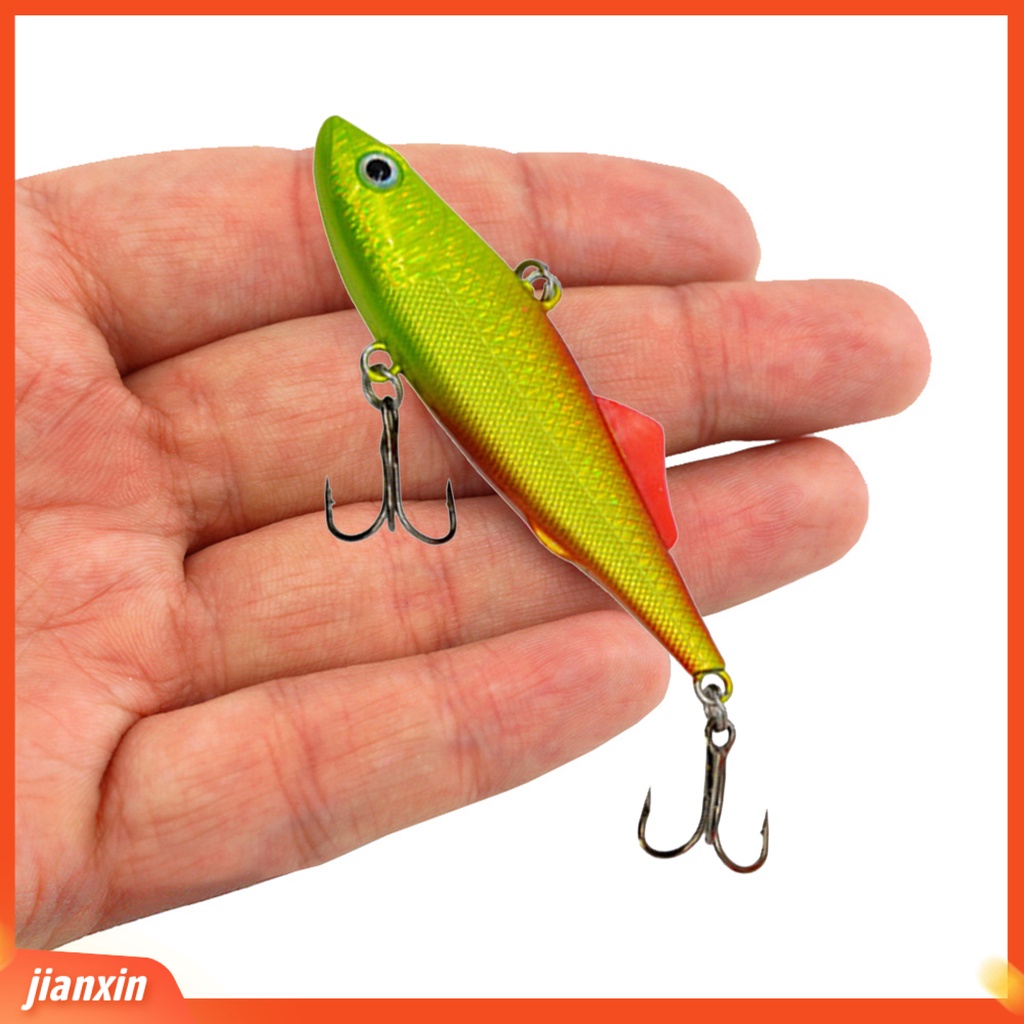 (In Stock) 6.5cm /15g Umpan Keras Plastik Realistis Kuat Bicyclic Rings Tenggelam VIB Umpan Memancing Aksesori