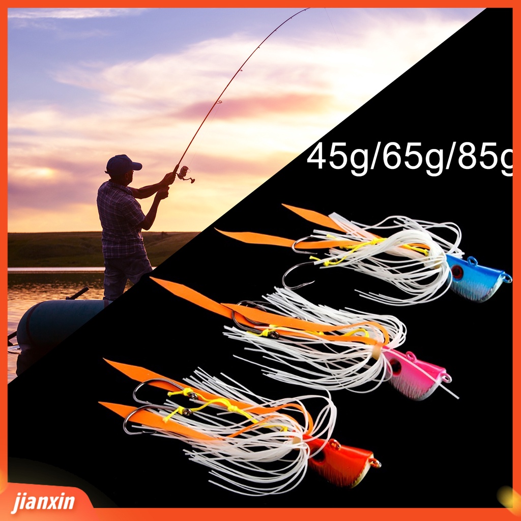 (In Stock) 45g /65g /85g Pengait Jepit Pancing Dengan Aksesori Umpan Gurita Ikan Gurame Buatan
