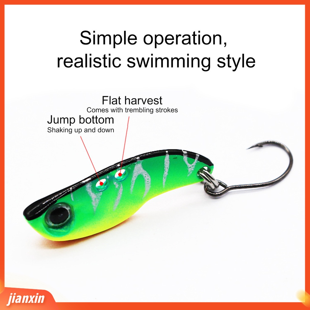 (In Stock) 5Pcs 28mm Mini Getar 3D Mata Memancing Umpan Logam Umpan Palsu Untuk Outdoor