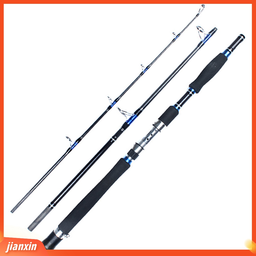 (In Stock) 1.8/2.1m Portabel 3bagian Karbon Teleskopik Pancing Tiang Fish Tackle Tool