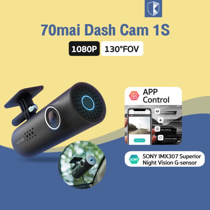 SALE 70mai Smart Dash Cam 1S 1080P Recorder Auto Voice Control Car Camera - 70mai 1S, Camera Only