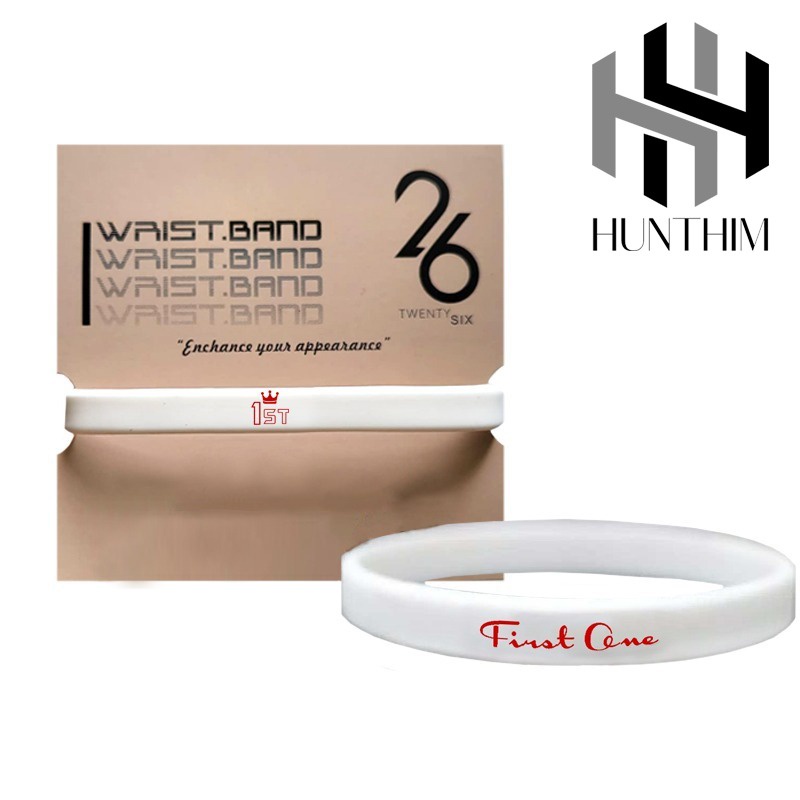 GELANG TANGAN PRIA rubber HH F1 WHITE RED