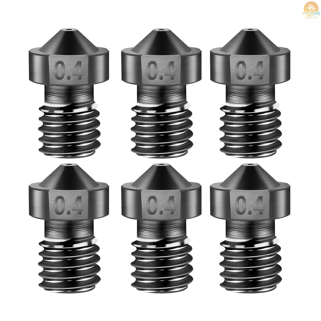 In Stock 3D Suku Cadang Printer Baja Diperkeras Die Steel Nozzle 1.75mm 0.4mm Tahan Suhu Tinggi Untuk Filamen 1.75mm Creality 3D Printer Ender 3/3 pro/CR10