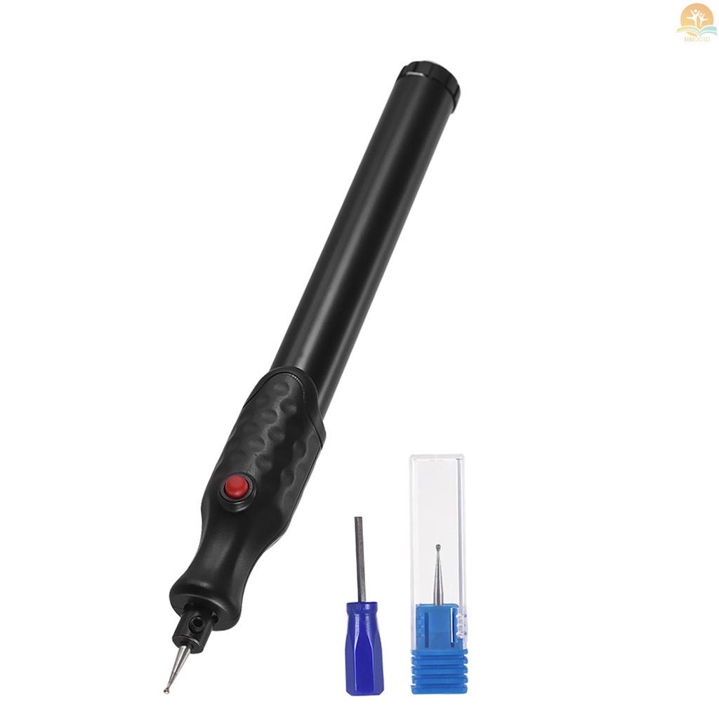 In Stock Electric Micro Engraving Pen Mini Engraver Machine Cordless DIY Carve Tools Graver Kit Dengan Extra Diamond Tip Bit Pengganti Perhiasan DIY Logam Kaca Plastik Kayu Ce