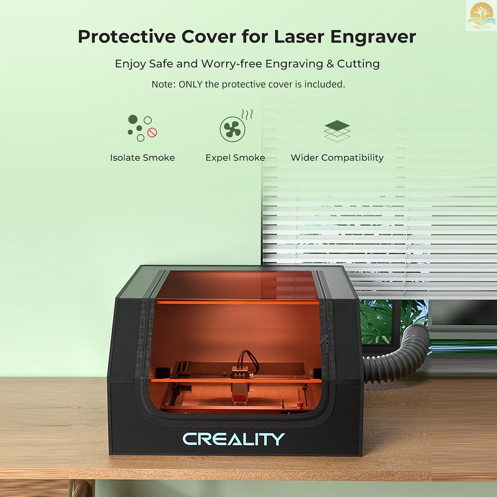 In Stock Creality Cover Pelindung Kandang Laser Engraver Dengan Lubang Angin Pelindung Mata Tahan Api Tahan Debu Peredam Kebisingan Kandang Laser Cutting Pemasangan Mudah Untuk Creality Falc