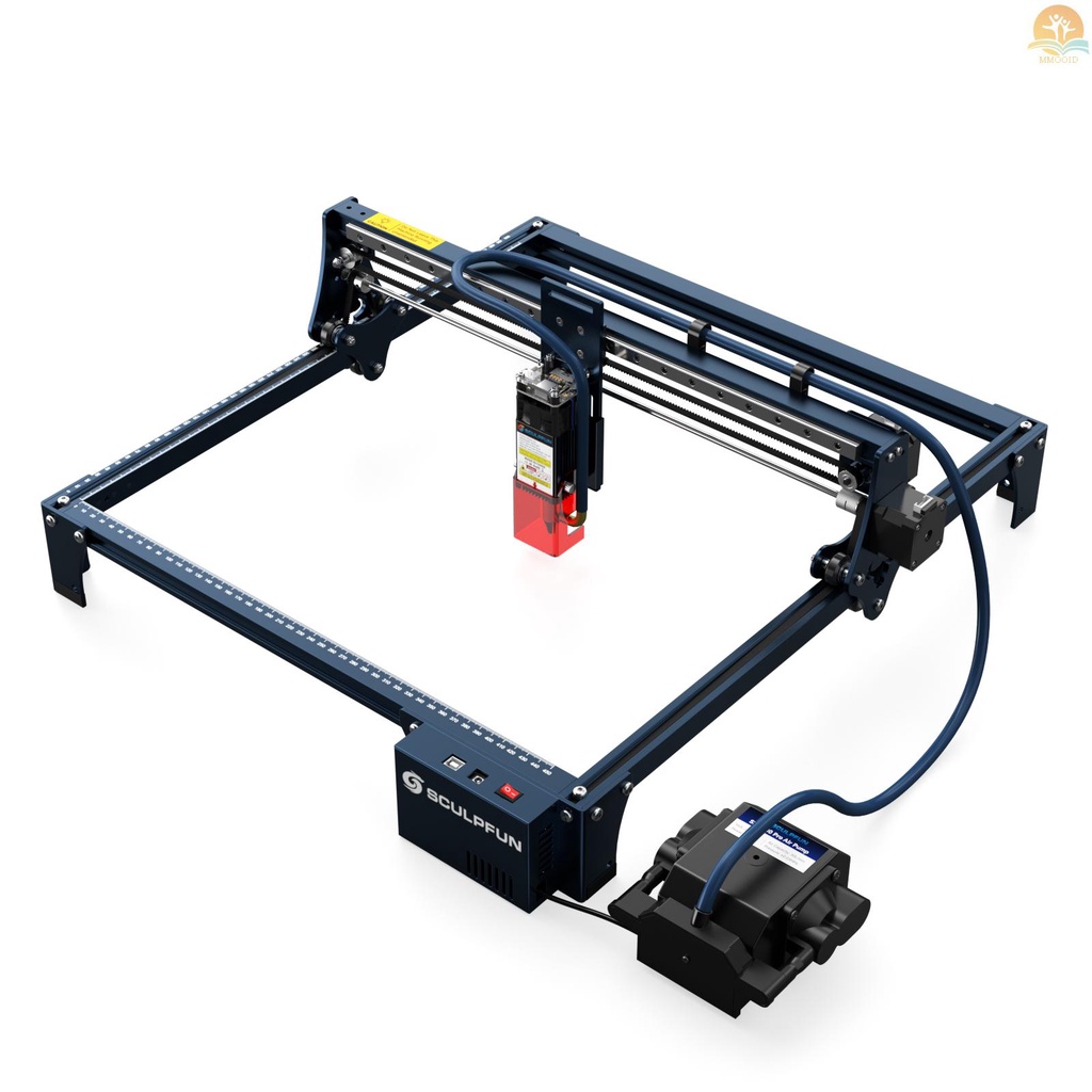 In Stock SCULPFUN S30 Laser Engraver Dengan Sistem Bantu Udara Otomatis 5W Mesin Ukir Dengan Lensa Yang Dapat Diganti Pelindung Mata Perisai 410x400mm Ukiran Area Untuk Ukiran Dan Ca