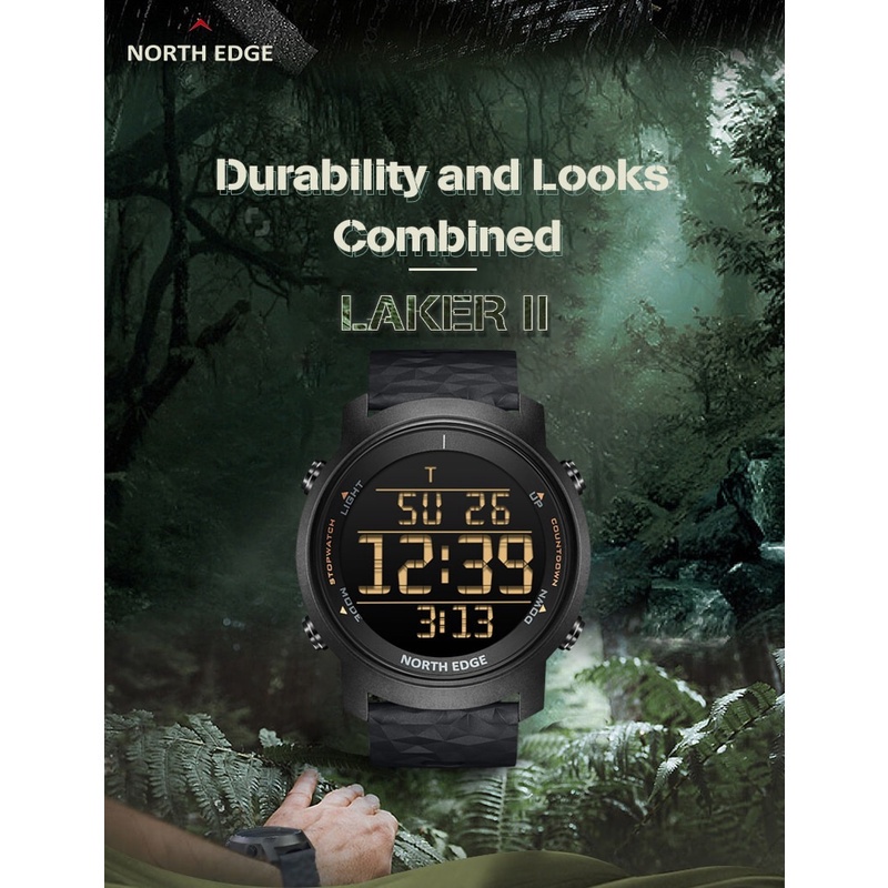 AKN88 - NORTH EDGE LAKER 2 Men Digital Military Watch 50M Waterproof