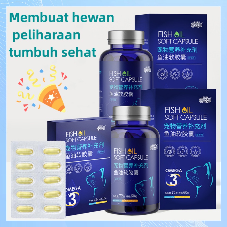 Minyak ikan peliharaan/makanan hewan peliharaan/minyak ikan/camilan gizi hewan peliharaan