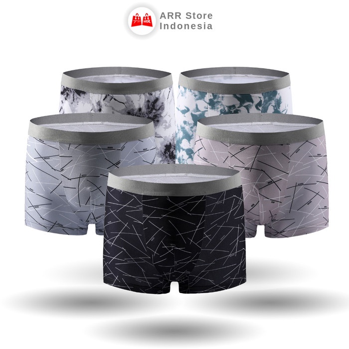 Celana Dalam Boxer Pria Anti Bakteri Premium Underwear Motif Stripe