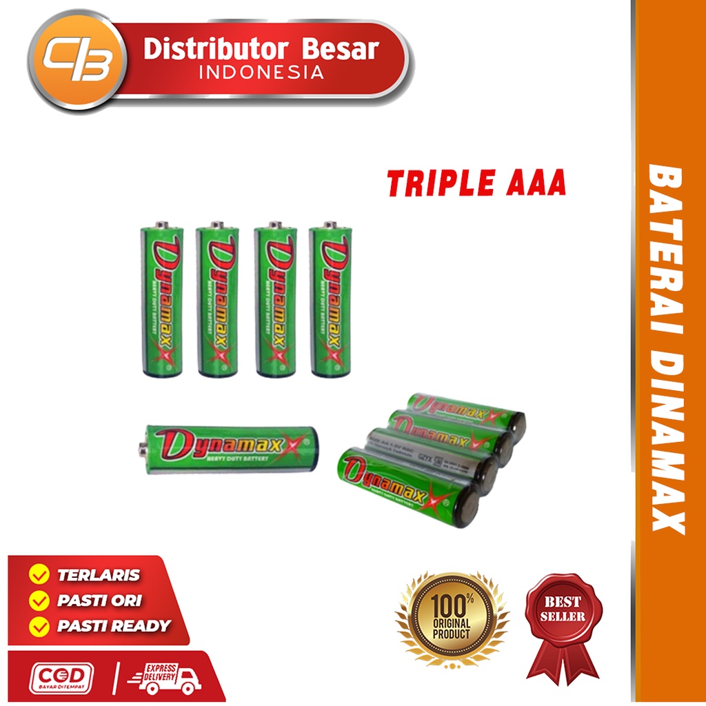 [ DBI ] Baterai Dynamax AAA / AA Hijau Ultra Black 1.5Volt Baterry Power Bisa COD Bayar di tempat