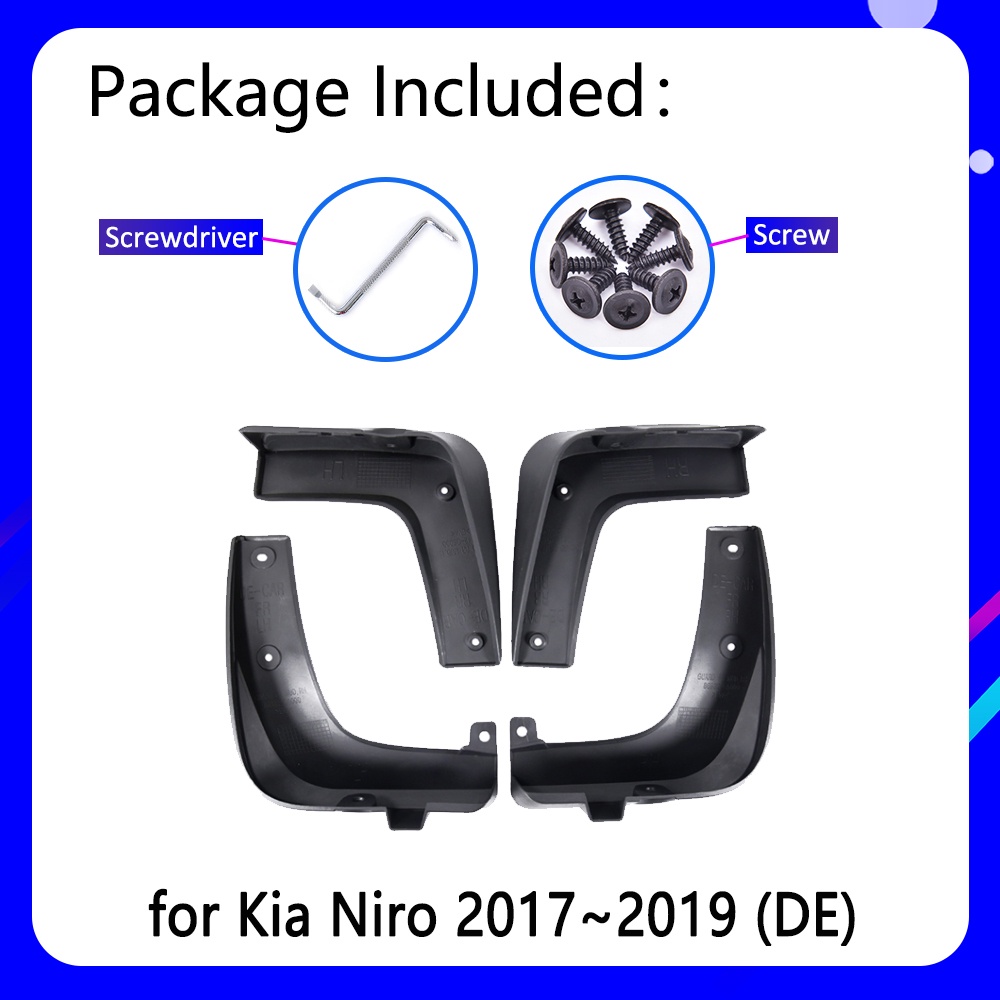Mudguards Cocok Untuk Kia Niro DE 20172018 2019aksesoris Mobil Mudflap Fender Onderdil Pengganti Otomatis