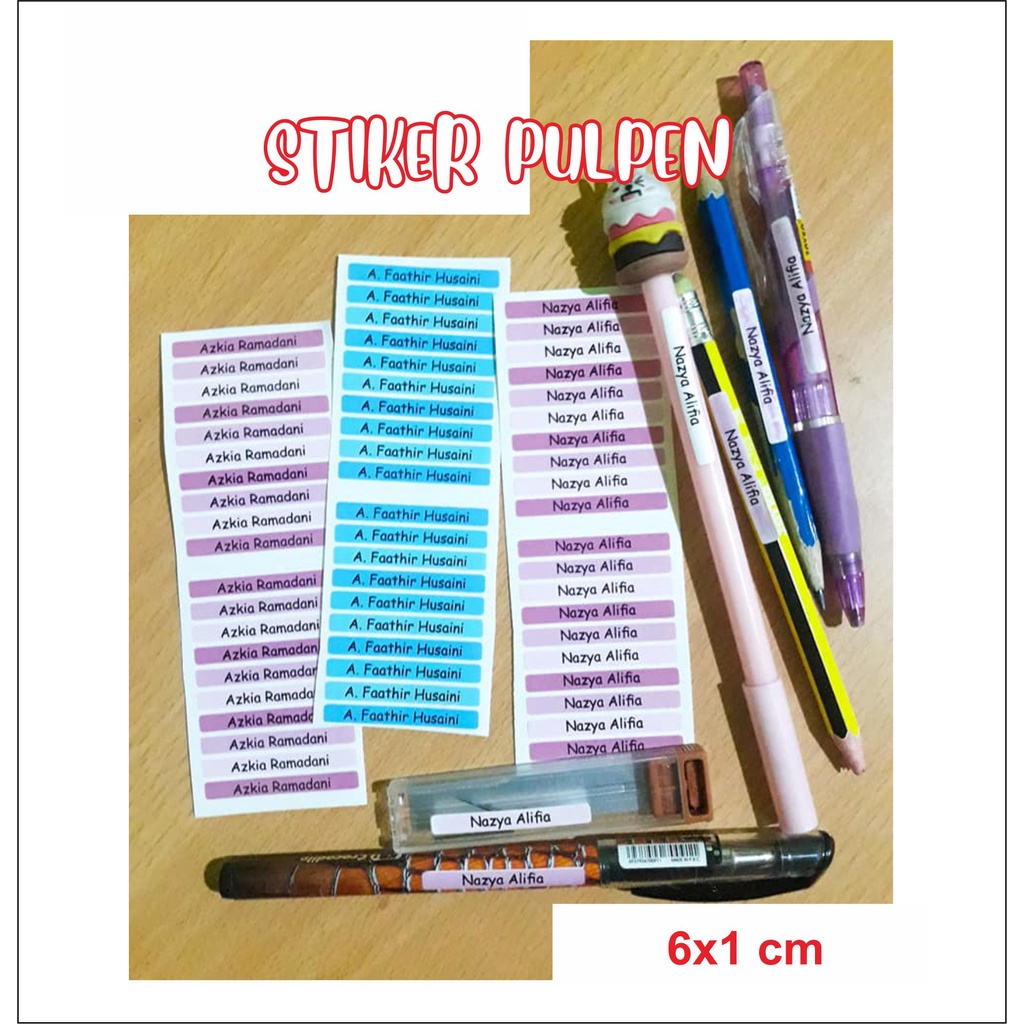 

(live41) (isi 120 pcs) Stiker Peralatan Tulis Sekolah Kantor Pensil Bolpoin Buku