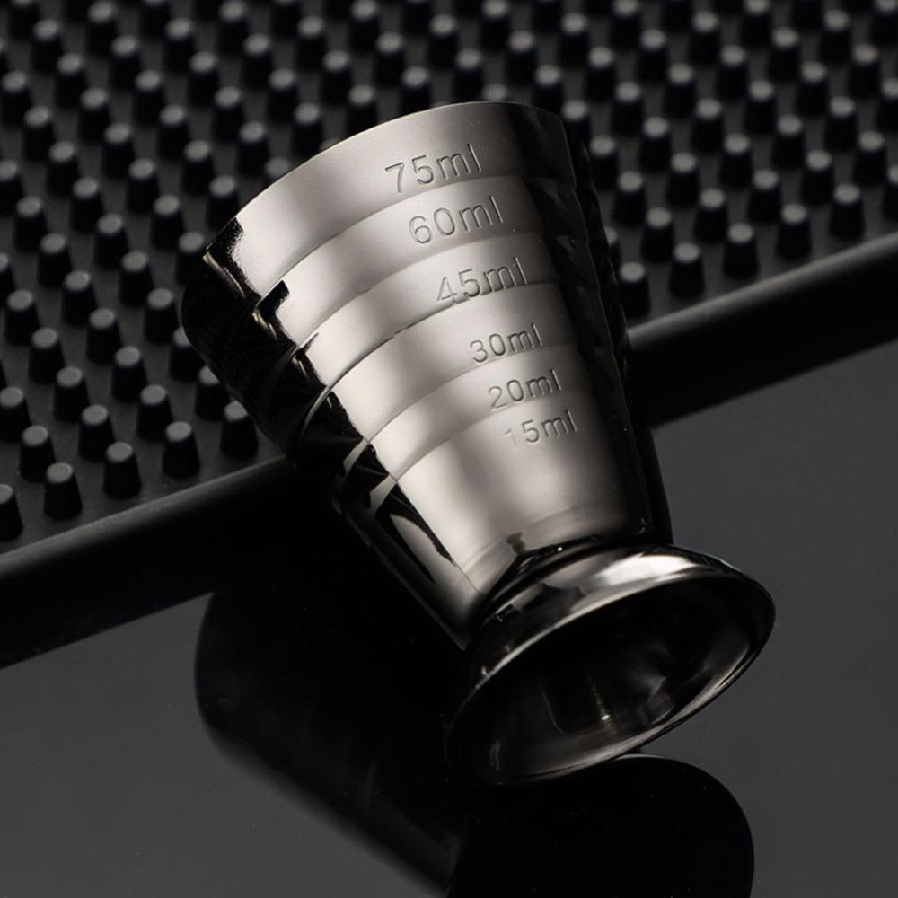 C5goon 75ml Stainless Steel Measure Cup Cocktail Alat Bar Campur Barware 3in1 Cocktail Tools Bar Utensils Jigger Cup L6M2