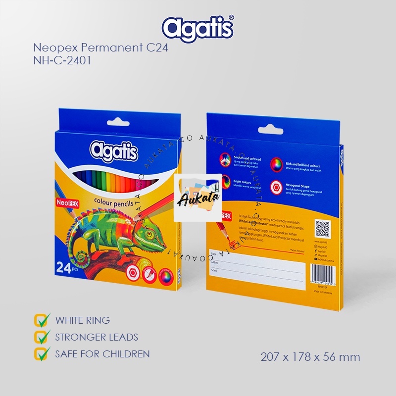 

Agatis - Pensil Warna Neopex Eco Hexagonal - 24 Warna