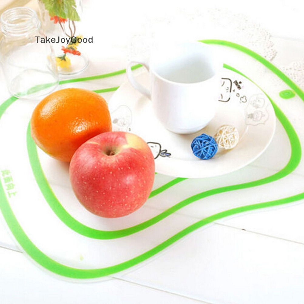 Takejoygood Talenan Plastik Dapur Cutg Flexible Chopping Vegetable Fruit Mat Board Ultra-Tipis QWP