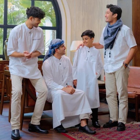 Atasan Pria Gamis Laki-laki dan Anak Putih Couple Keluarga Koko Seragam Nibras Brotherhood Series