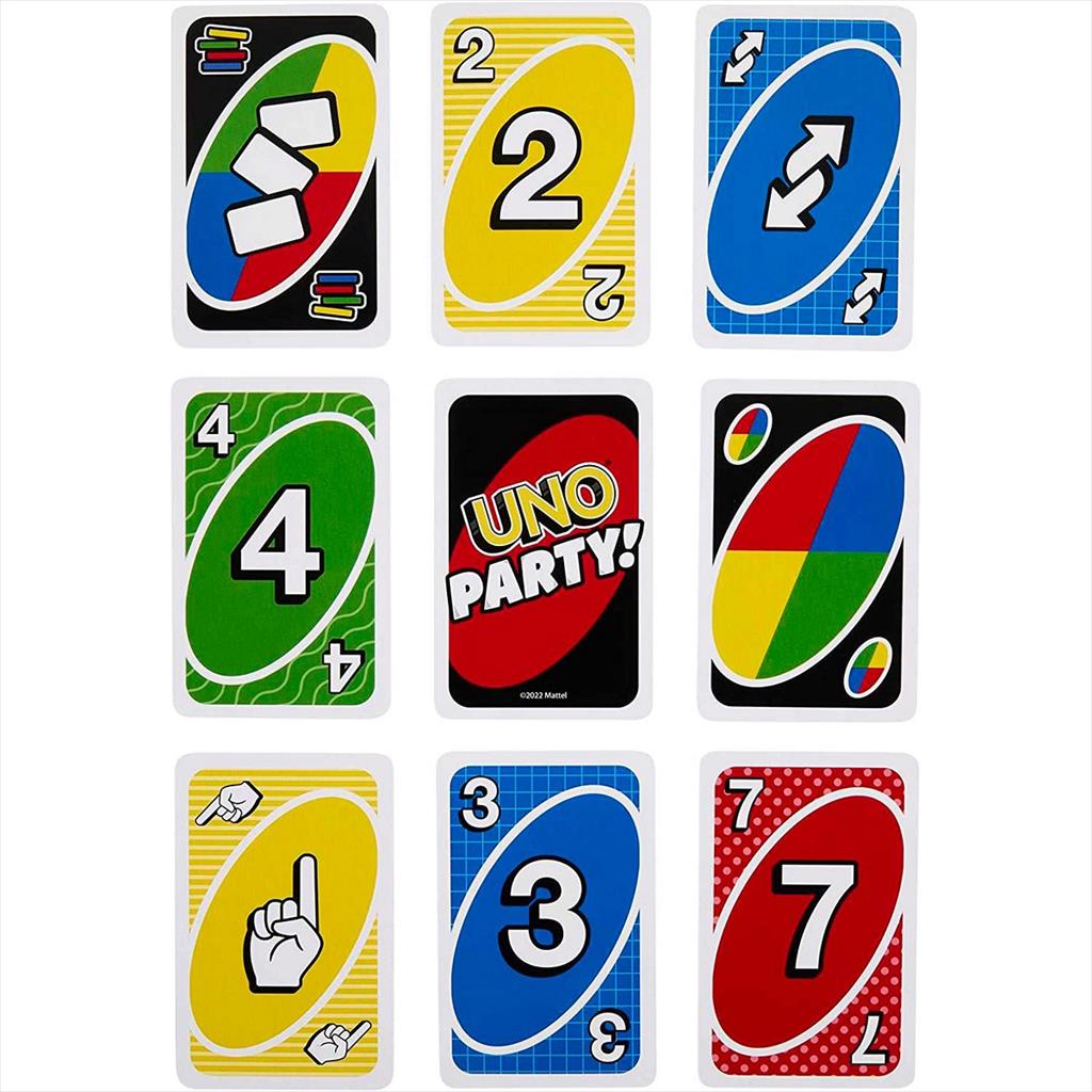 Mattel HMY49 UNO Party Card Board Game Family