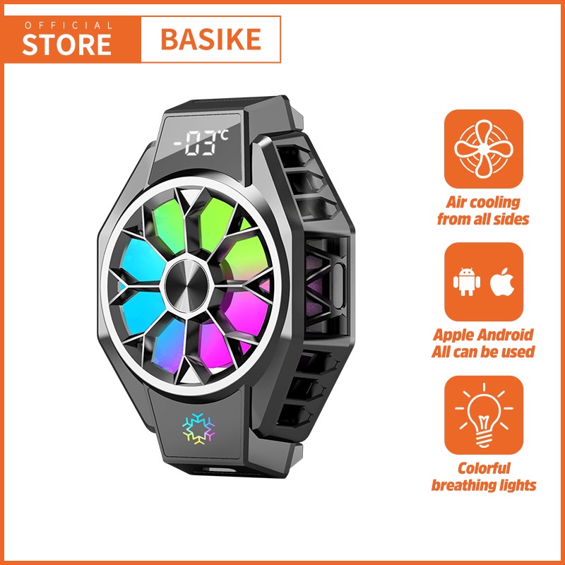 Radiator Basike Fancooler Pendingin HP Coolingfan Gaming Phone Cooler Clip-on Magnetic Mobile Phone 