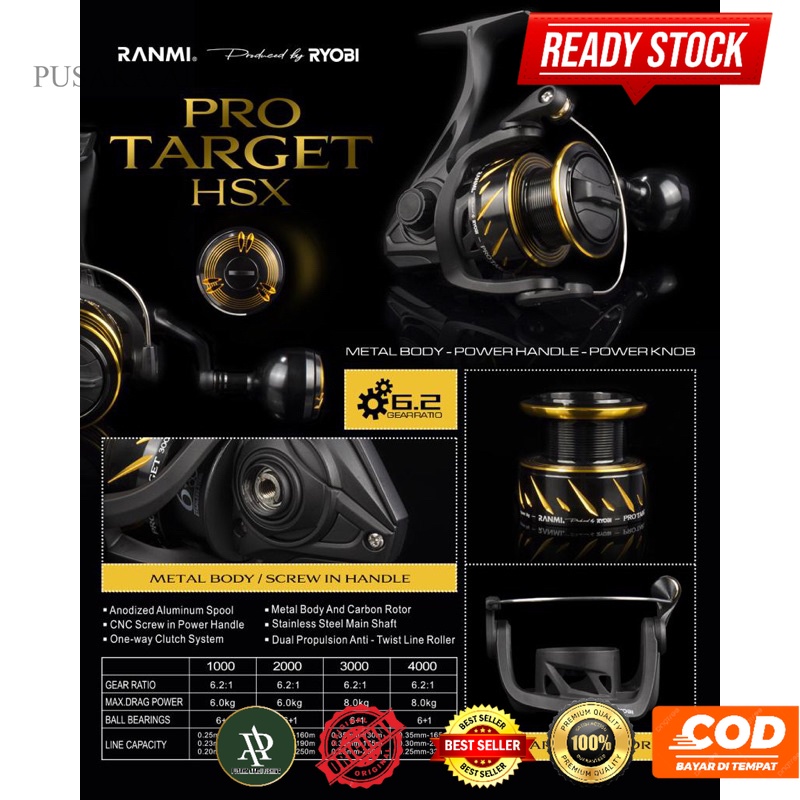 Reel RYOBI Ranmi Pro Target 1000/2000/3000/4000 HP