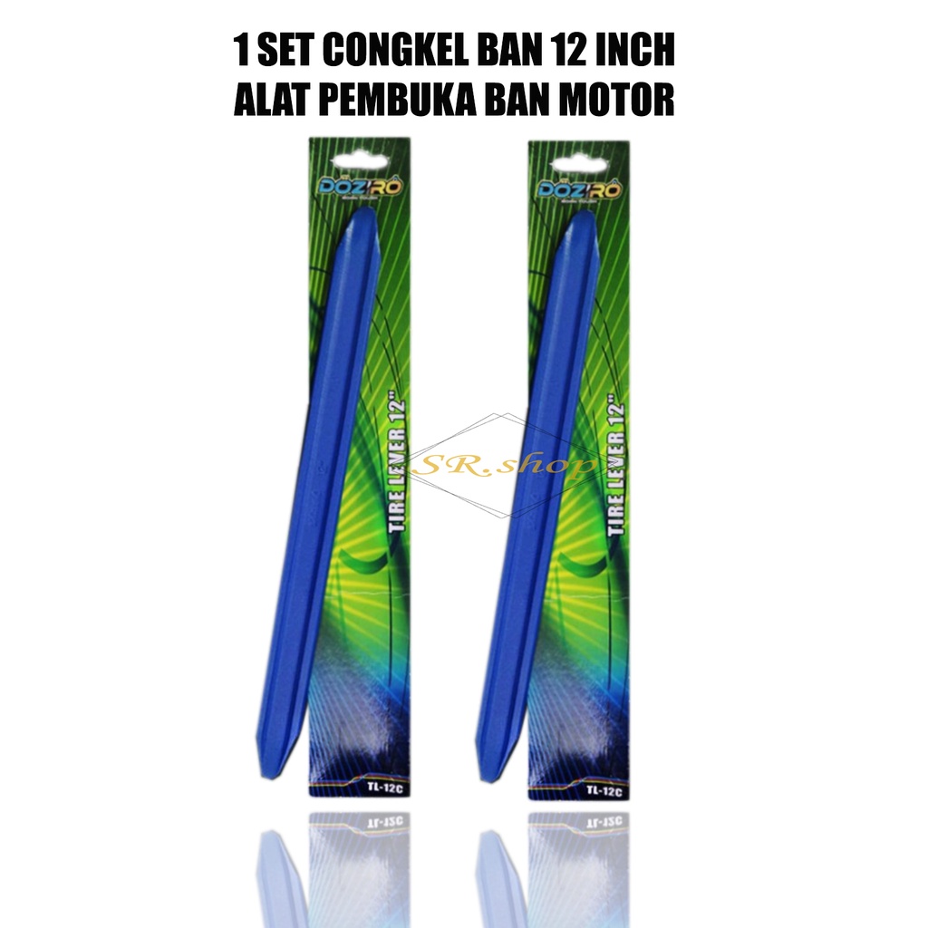 1 SET congkel cungkil ban sepeda dan motor 12 inch, alat pembuka ban manual, bahan kuat panjang isi 
