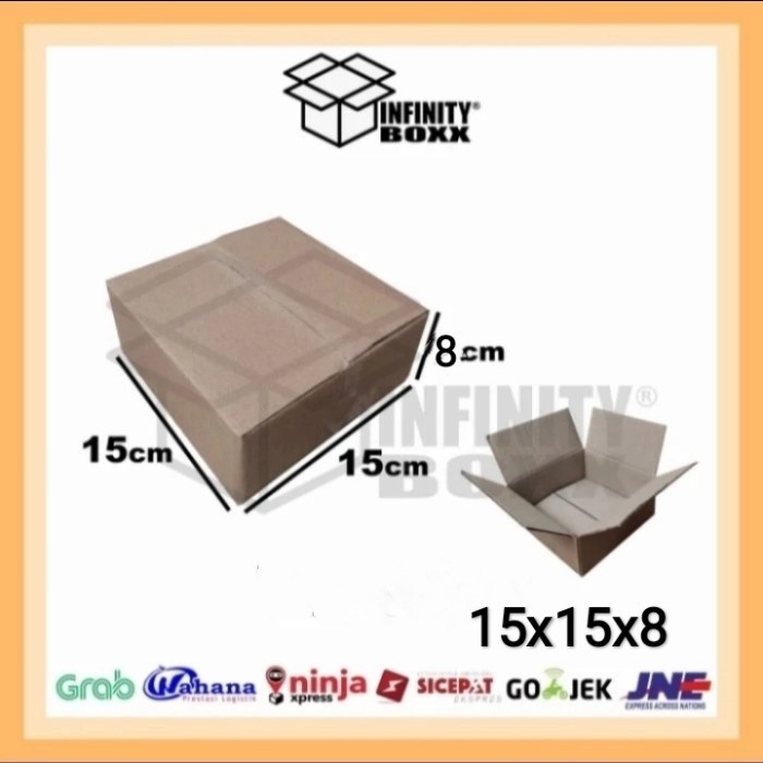 

kardus box packaging packing 15x15x8 cm SHEET POLOS