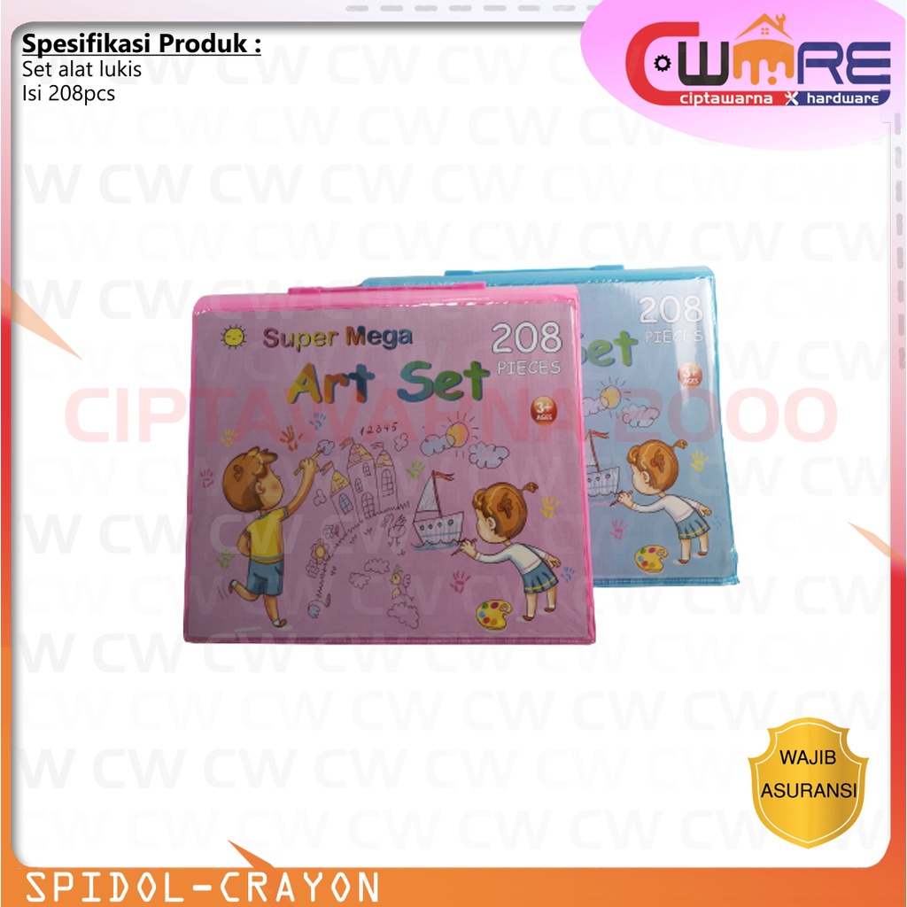 

Terlengkap Super Mega Art Set 208pcs Spidol Crayon Set Menggambar - MFN