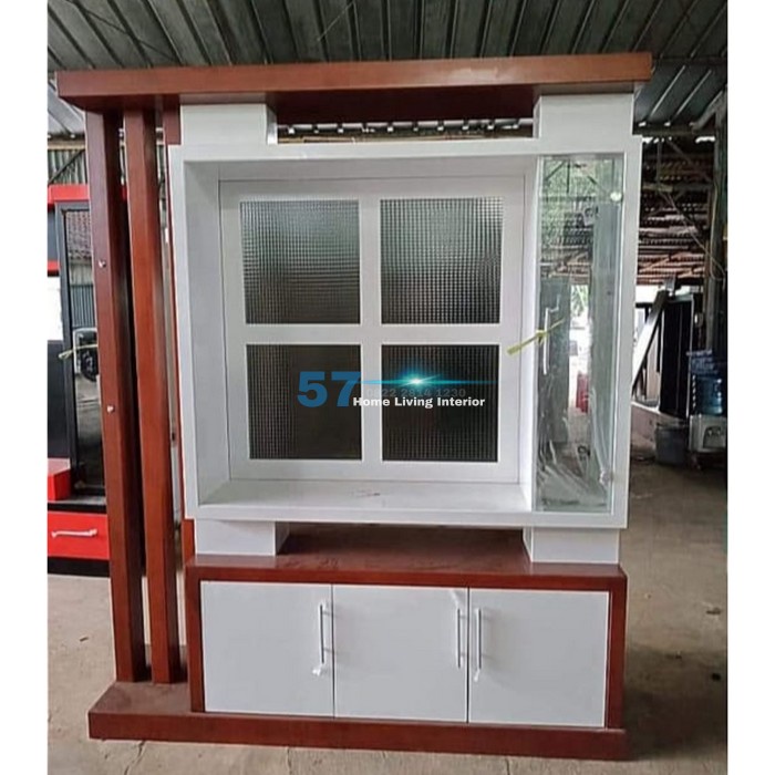 Lemari Partisi Penyekat Ruangan - Kabinet Tv Minimalis Bahan Multiplek