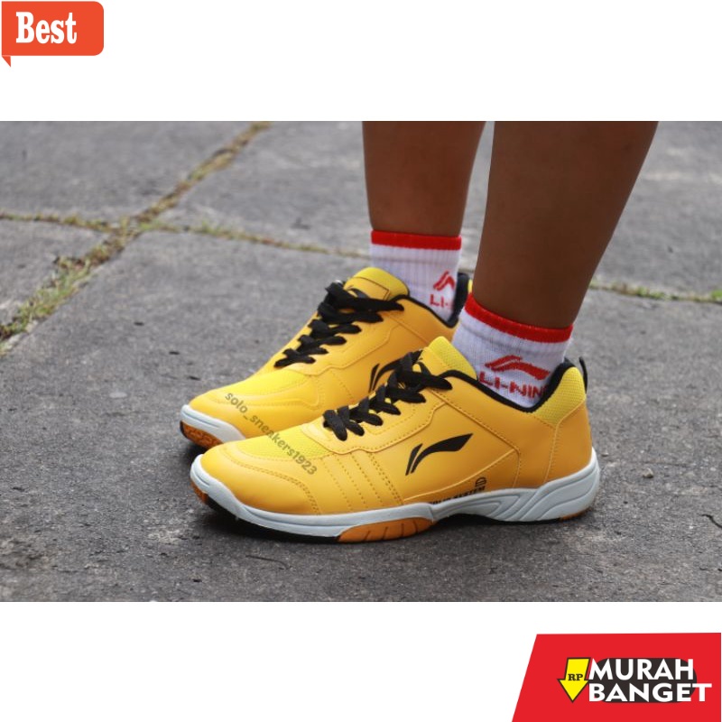 Sepatu bulu tangkis terbaru- Sepatu Badminton Pria Linning Attack G8 Murah/COD