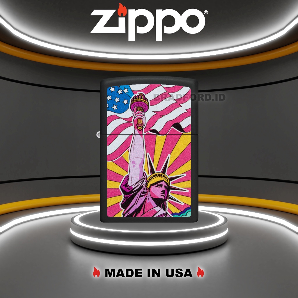 Korek Api Zippo Lady Liberty Design 49784 Original Made In USA