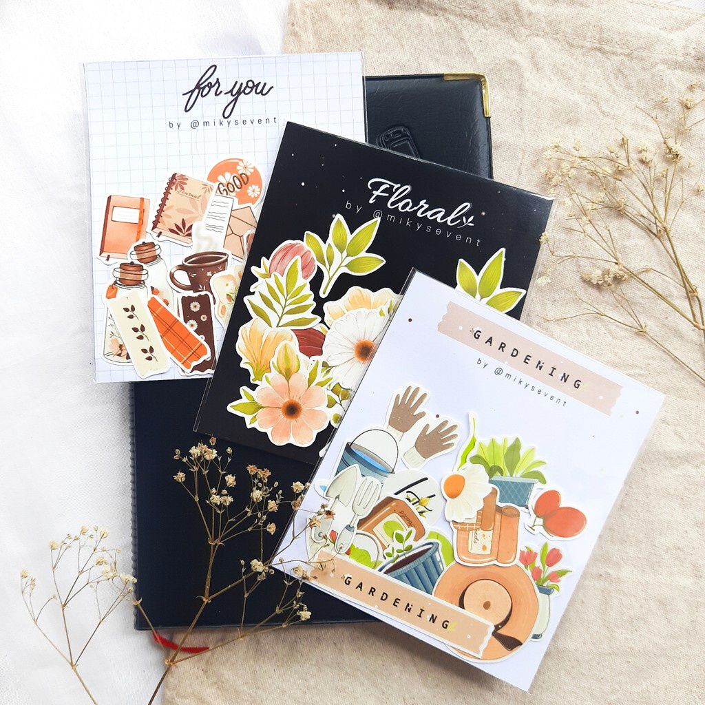 

Sticker by MIKY SEVENT / Die Cut Flower Garden Tanaman Me Time Journaling Washi Journal Jurnal Bujo