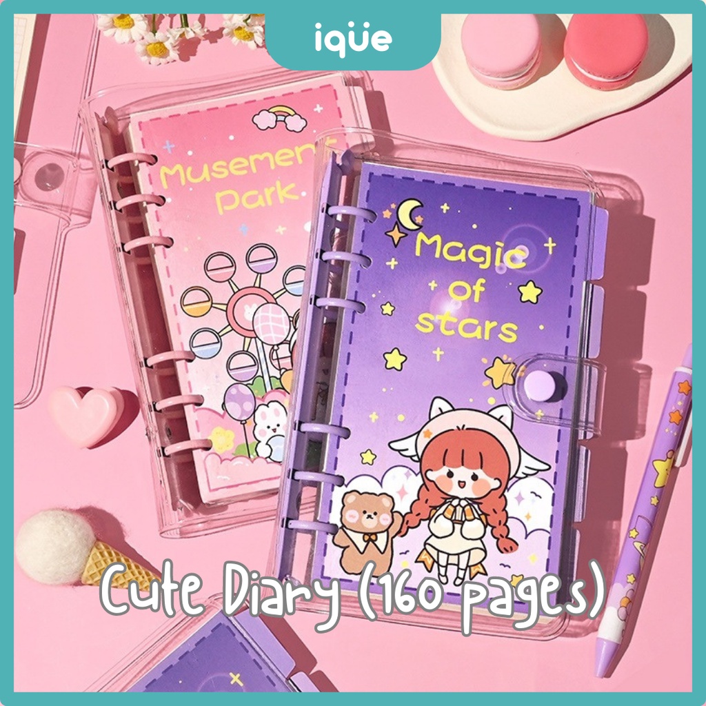 

Cute Diary Journal Korea Style Binder Diary Set Lengkap Kertas A6 Buku Catatan Harian Notebook