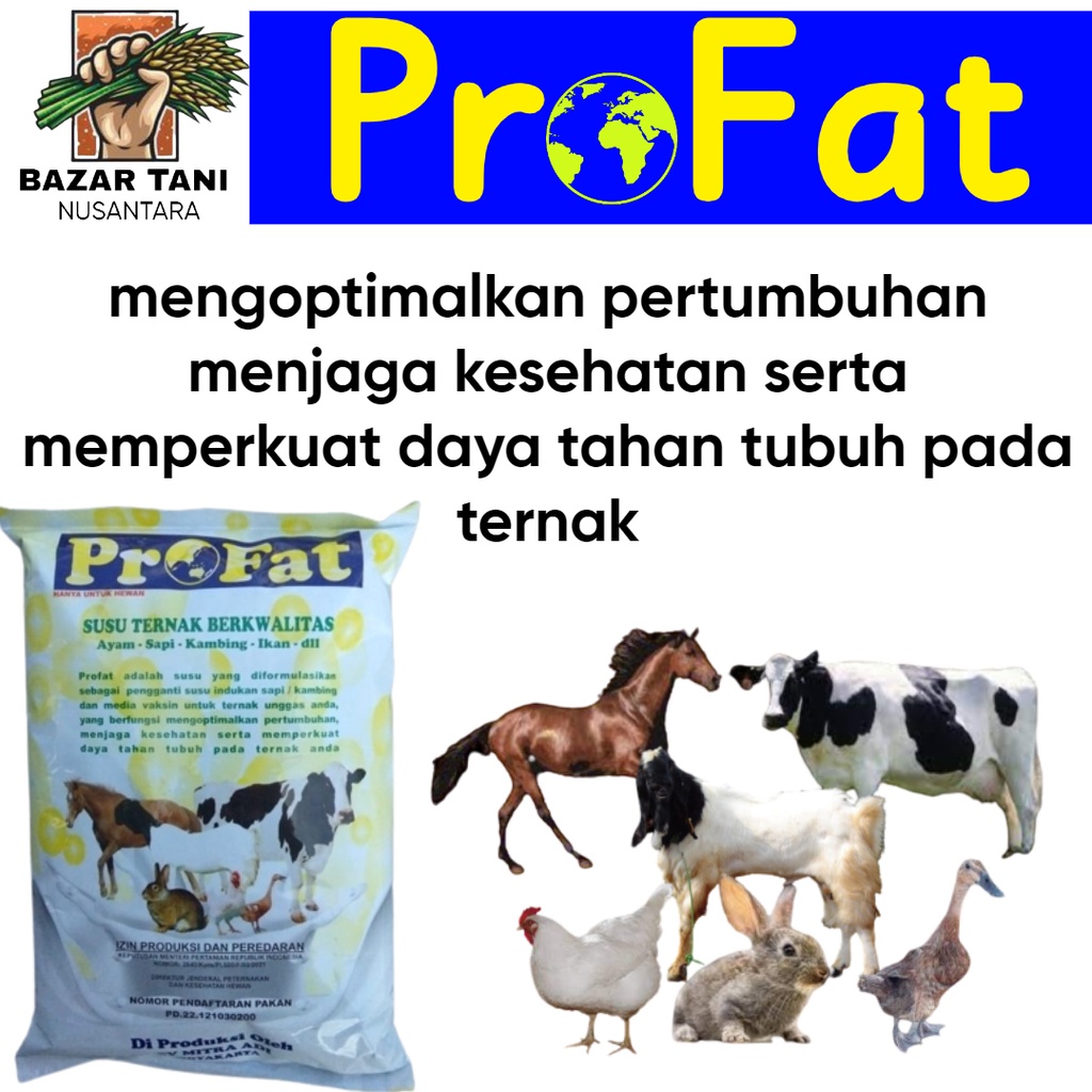 Susu ternak Profat 1 kg hewan ternak kambing kan ayam susu pengganti indukan untuk hewan