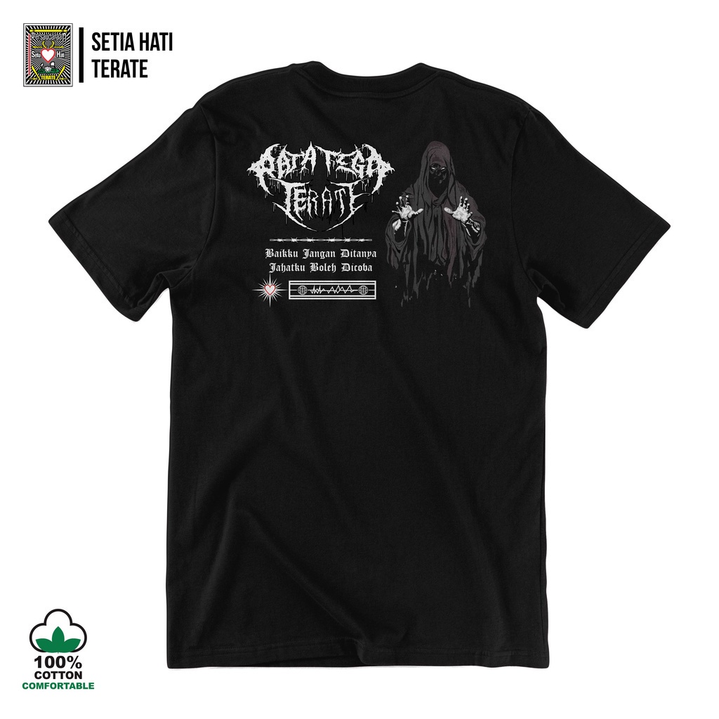 KAOS TERATE PSHT KAOS SETIA HATI PUNKSHTER RAJA TEGA KODE DARK
