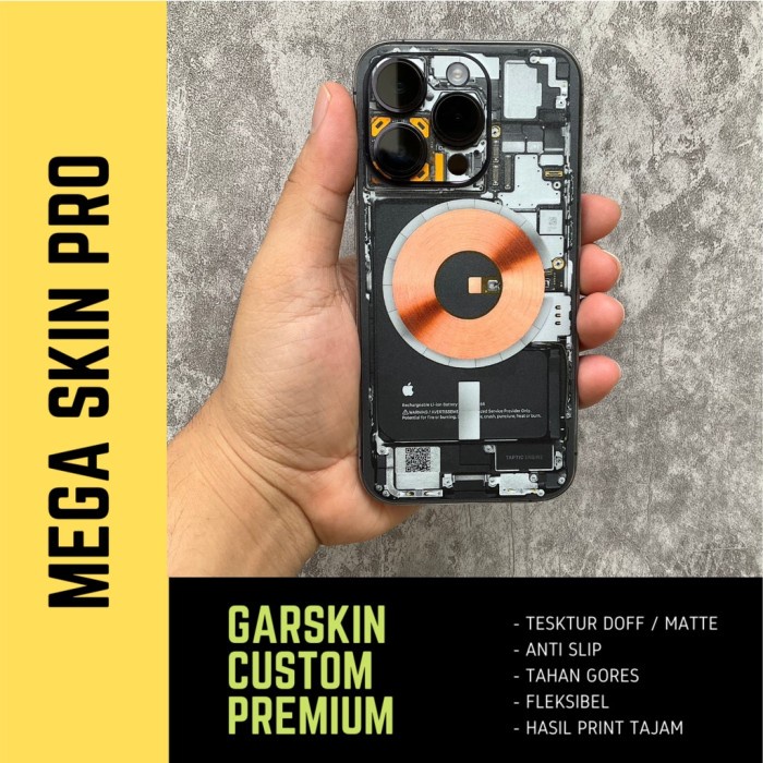 Skin Iphone 14 Pro Max Fullbody - isi 2 buah - mesin teardown